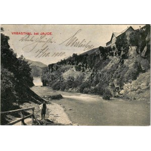 1900 Jajce, Vrbastal bei Jajce / riva del fiume, valle (EK)