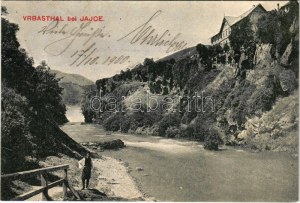 1900 Jajce, Vrbastal bei Jajce / Flussufer, Tal (EK)