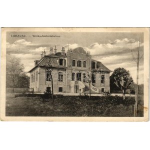 1917 Lukavac, Werks-Ambulatorium / Fabrik-Ambulatorium, Krankenhaus (kleiner Riss)