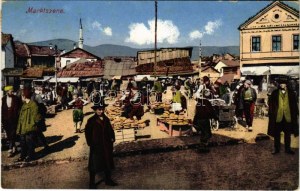 1914 Sarajevo, Marktszene / mercato + 