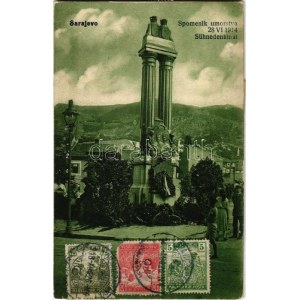 1918 Sarajewo, Spomenik umorstva 28. VI. 1914 / Sühnedenkmal ...