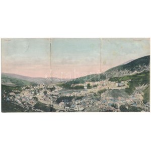 1910 Trávnik, trojdielna skladacia panoramatická tabuľa (r)