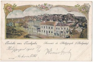 1900 Plovdiv, Philippople, Philippopolis; Art Nouveau, floreale (EB)