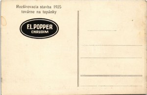 Chrudim, Továrna na topánky F.L. Popper. Rozsírovacia stavba 1925 / fabryka obuwia (fl)