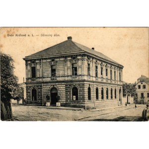 1926 Dvůr Králové nad Labem, Königinhof an der Elbe; Dělnický dům. K. Pribil / dělnický dům, restaurace, pivnice...
