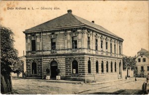 1926 Dvur Králové nad Labem, Königinhof an der Elbe ; Delnicky dum. K. Pribil / maison d'ouvrier, restaurant, bar à bière...