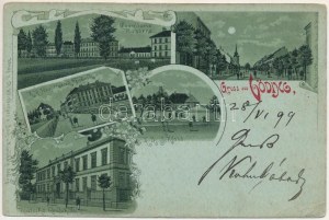1899 (Vorläufer) Hodonín, Göding; Deutsche Reatschute, K. K. Haupttabak Fabrik, K. K. Schloss, Cavallerie Kaserne ...