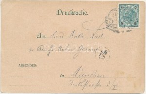 1901 Karlowe Wary, Karlsbad; Mühlbrunncolonnade. Secesyjna rama (EK)