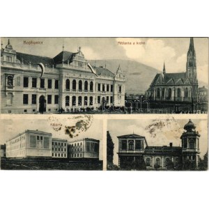 1913 Koprivnice, Nesselsdorf ; Mestanka skola a kostel, Kasárna, villa. Nakl. M. Cechmánek / école, église, caserne...