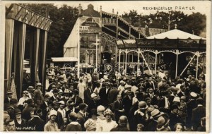 1927 Liberec, Reichenberg; Reicehnberger Prater / zábavní park. Foto Madlé photo (cut)