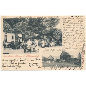 1900 Marienbad (Mariánské Lázne), Marienbad; Forsthaus Rojan / Forsthaus, Gaststätte. Hermann Poy (EK)