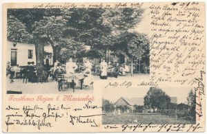 1900 Mariánské Lázne, Marienbad ; Forsthaus Rojan / Maison du forestier, restaurant. Hermann Poy (EK)