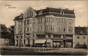 1915 Olomouc, Olmütz; Kino Edison, A. Auerbach Konfektion, Willy Weise Konditorei / cinema, negozi, pasticceria (EK) ...