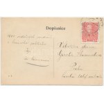 1912 Peklo (Náchod), saluto Art Nouveau con satiri