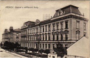 1913 Přerov, Přerau; Obecné a městské školy / schools