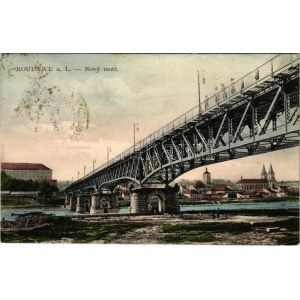 1926 Roudnice nad Labem, Raudnitz an der Elbe; Novy most / neue Brücke, Fluss Elba. V. Sobeslavského (EK...