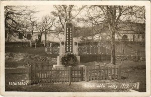 Senetárov, Pomník obéti války 1914-18 / Monumento alle vittime della prima guerra mondiale, foto (fl)