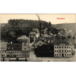 Sluknov, Schluckenau; Fabrik. Josef Löschau (fl)