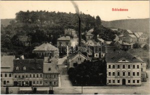 Sluknov, Schluckenau; fabbrica. Josef Löschau (fl)