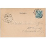 1902 Vysoke Myto, Otakarová trída / strada, negozi. Jana Novák Art Nouveau, stemma litografico