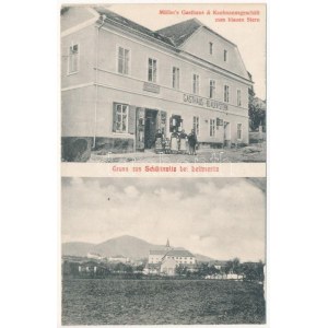 Žitenice, Schüttenitz (Leitmeritz, Litoměřice); Müller's Gasthaus &amp; Kaufmannsgeschäft zum blauen Stern ...