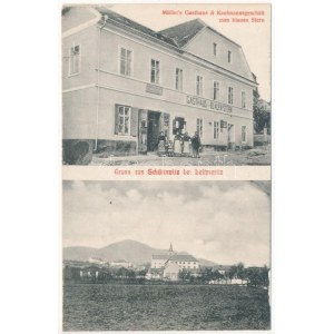 Žitenice, Schüttenitz (Leitmeritz, Litomerice); Müller's Gasthaus &amp; Kaufmannsgeschäft zum blauen Stern ...