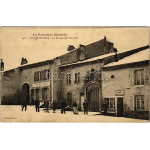 1914 Lanfroicourt, Le Bureau des Douanes / celní úřad v zimě, kavárna a restaurace (fl)