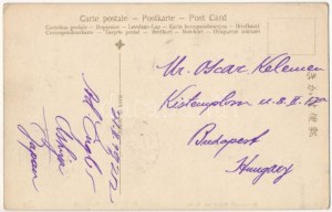 1924 Kobe, Motomachi Sanchome / Straßenansicht, Geschäfte, Sakaeya & Co. Alte Briefmarken und Postkarten (EK)