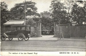 Tokio, rezidencia zosnulého generála Nogiho, automobil