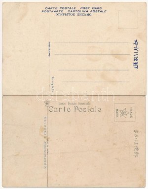 Chine - 4 db RÉGI kínai város képeslap / 4 cartes postales chinoises d'avant 1945 avec vue sur la ville