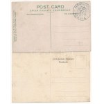 Chine - 4 db RÉGI kínai város képeslap / 4 cartes postales chinoises d'avant 1945 avec vue sur la ville