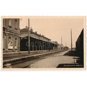 1939 Daugavpils, Dvinsk, Dwinsk; stacija / dworzec kolejowy. fot.