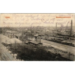 1931 Bielsko-Biala, Bielitz; Bahnhof und Bahnanlagen / železničná stanica, vlaky (r)