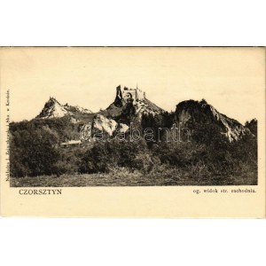 Csorsztin, Csorsztyn, Czorsztyn; Og. widok str. zachodnia / vár / castello