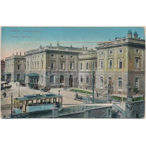 1915 Kraków, Krakkau, Krakkó; Dworzec kolejowy / Bahnhof / railway station. Leporellocard z 10 zdjęciami (EB) + ...