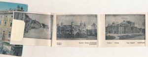 1915 Kraków, Krakkau, Krakkó; Dworzec kolejowy / Bahnhof / railway station. Leporellokarte mit 10 Bildern (EB) + ...