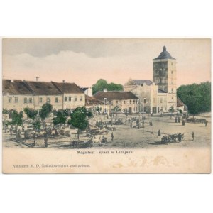 Lezajsk, Magistrat i rynek / town hall, market square (glue marks)