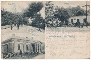 1912 Ranizów, Raniszow; Kosciól, Szkola, Plebania / kostol, fara, škola (EK)