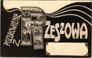Rzeszów. Pozdrowienie. Nakladem M. Dreikurza 1906 / Saluto Art Nouveau (EK)