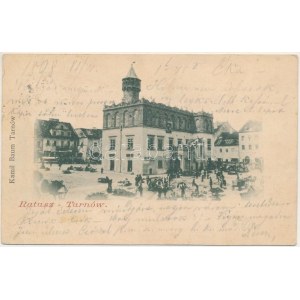 1898 (Vorläufer) Tarnów, Ratusz. Kamil Baum / radnica, trh (mokré poškodenie)