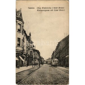 Tarnów, Ulica Krakowska i Hotel Bristol / rue, tram (EK)