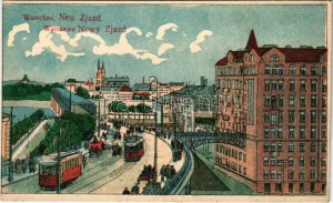 Warszawa, Varsovie, Warschau, Varsavia; Neu Zjazd / Nowy Zjazd / tram (EK)
