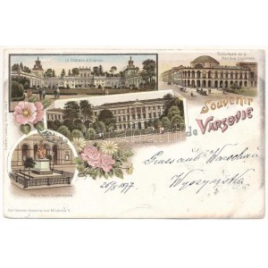 1897 (Vorläufer!) Warszawa, Warschau, Varšava, Varsó; Le Chateau a Vilanov, Succursale de la Banque Impériale...