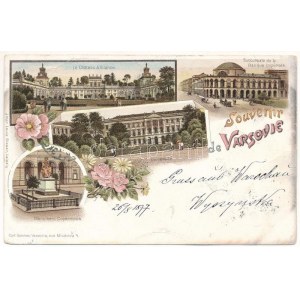 1897 (Vorläufer!) Warszawa, Warschau, Warsaw, Varsó; Le Chateau a Vilanov, Succursale de la Banque Impériale...