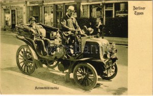 Berlino, Berliner Typen. Automobildroschke / cabina automobilistica (EK)