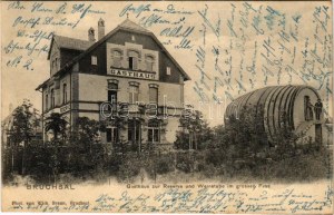 1904 Bruchsal, Gasthaus zur Reserve und Weinstube im großen Fass (EK)