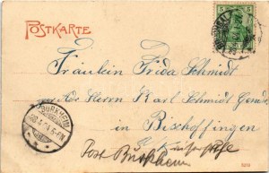 1904 Bruchsal, Gasthaus zur Reserve und Weinstube im großen Fass (EK)