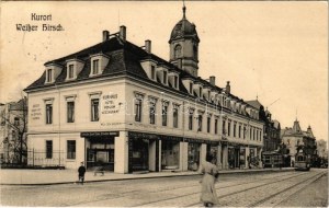 1908 Drezno, Weisser Hirsch (Weisser Hirsch); Kurort, Kurhaus, Hotel, Pensjonat, Restauracja...