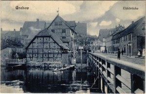 1906 Grabow, Eldebrcüke / Brücke (fl)