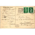 1930 Lipsk, Auerbachs Keller / karta reklamowa winiarni. Emb. litho (otwór)